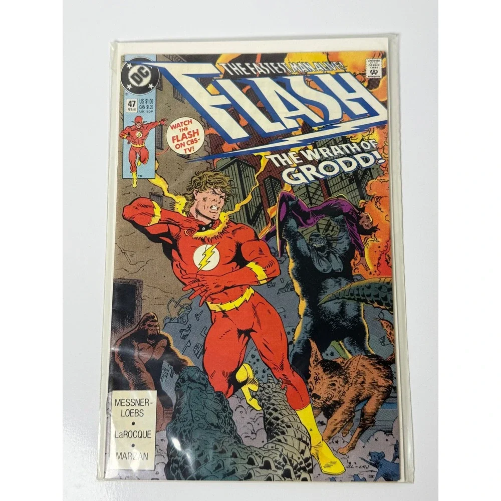 DC Comics The Flash 47 Feb 1991 The Wrath of Grodd Wally West Copper Age Comic